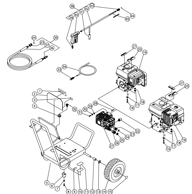 MITM JP-2003-0MHB pressure washer parts and manual